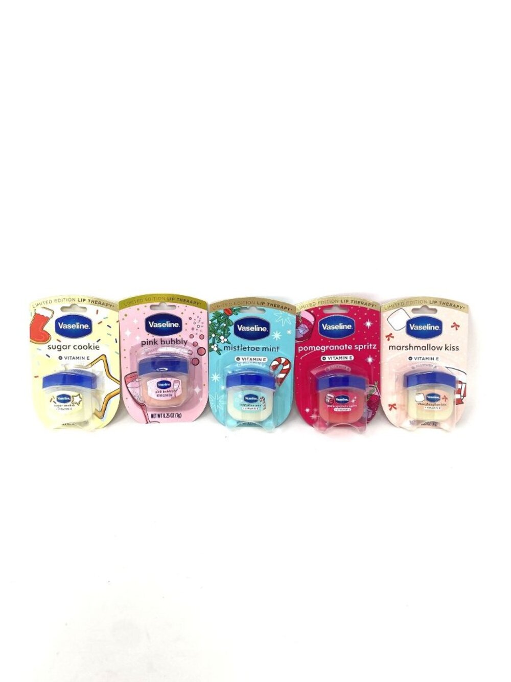 Vaseline Holiday Limited Edition Lip Balm Travel Size 0.25 Oz Moisturizing